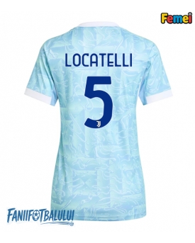 Juventus Manuel Locatelli #5 Tricou Fotbal Replică 2025-26 Femei Deplasare